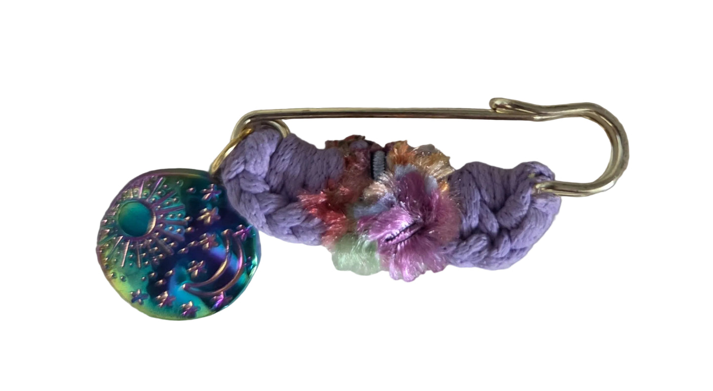 Broche Purple SunMoonStars